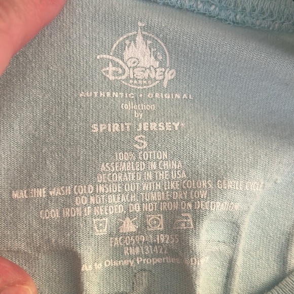 Disney Parks Light Green with Gray Sparkle Disneyworld Spirit Jersey Size Small - Picture 7 of 11